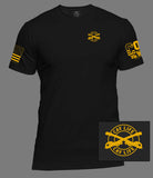 Cav Life t-shirt in black front.